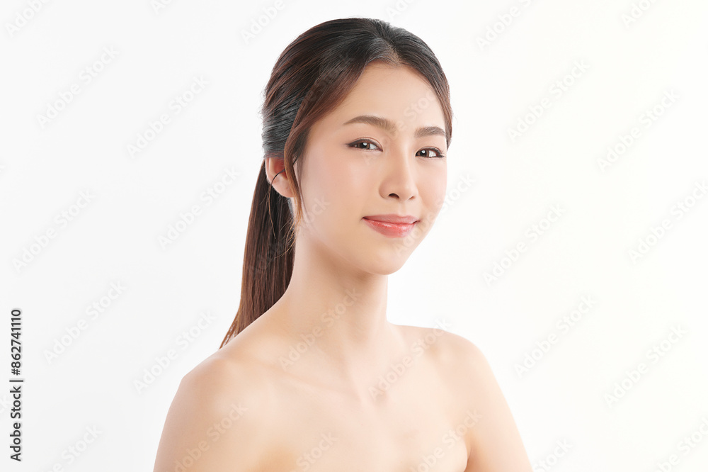 Beautiful young asian woman with clean fresh skin on white background, Face care, Facial treatment, Cosmetology, beauty and spa, Asian women portrait. Beautiful young asian woman with clean fresh skin on white background, Face care, Facial treatment, Cosmetology, beauty and spa, Asian women portrait.