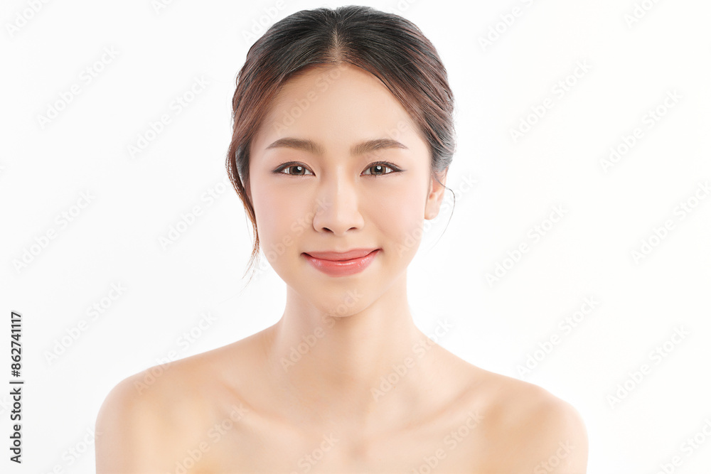 Beautiful young asian woman with clean fresh skin on white background, Face care, Facial treatment, Cosmetology, beauty and spa, Asian women portrait. Beautiful young asian woman with clean fresh skin on white background, Face care, Facial treatment, Cosmetology, beauty and spa, Asian women portrait.