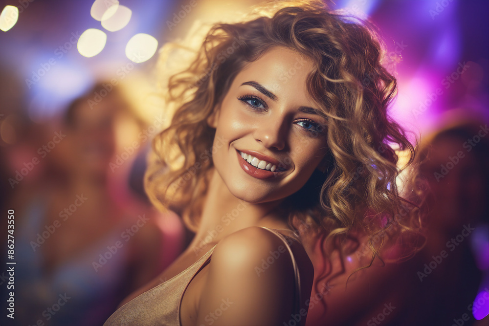 Generative AI picture of excited party people dancing chilling toasting having fun hanging out night Generative AI picture of excited party people dancing chilling toasting having fun hanging out night