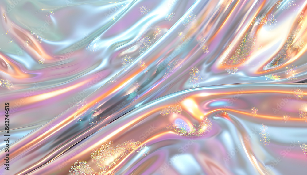 Abstract Iridescent Wave Patterns Abstract Iridescent Wave Patterns