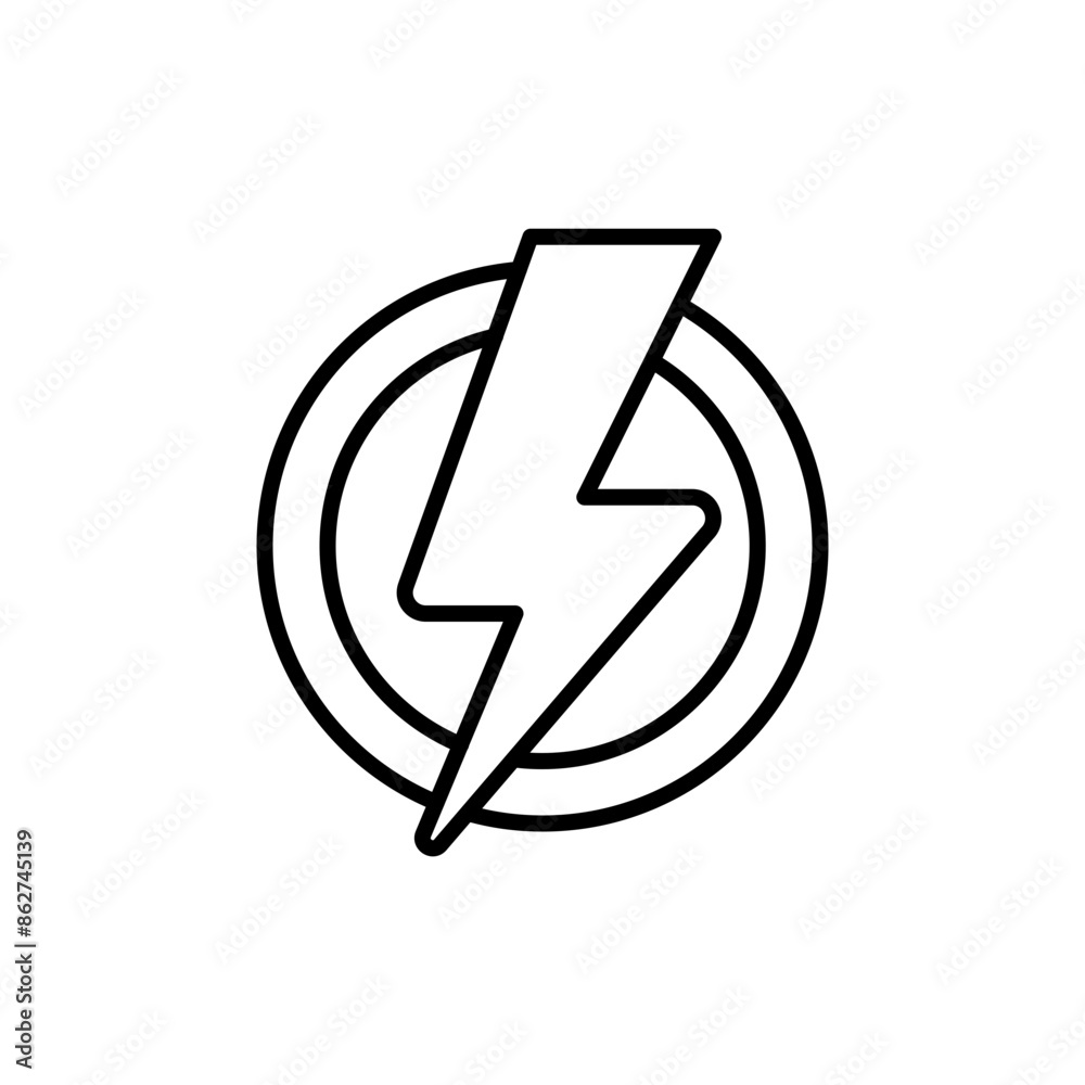 Lightning bolt outline icons, minimalist vector illustration ,simple transparent graphic element .Isolated on white background Lightning bolt outline icons, minimalist vector illustration ,simple transparent graphic element .Isolated on white background