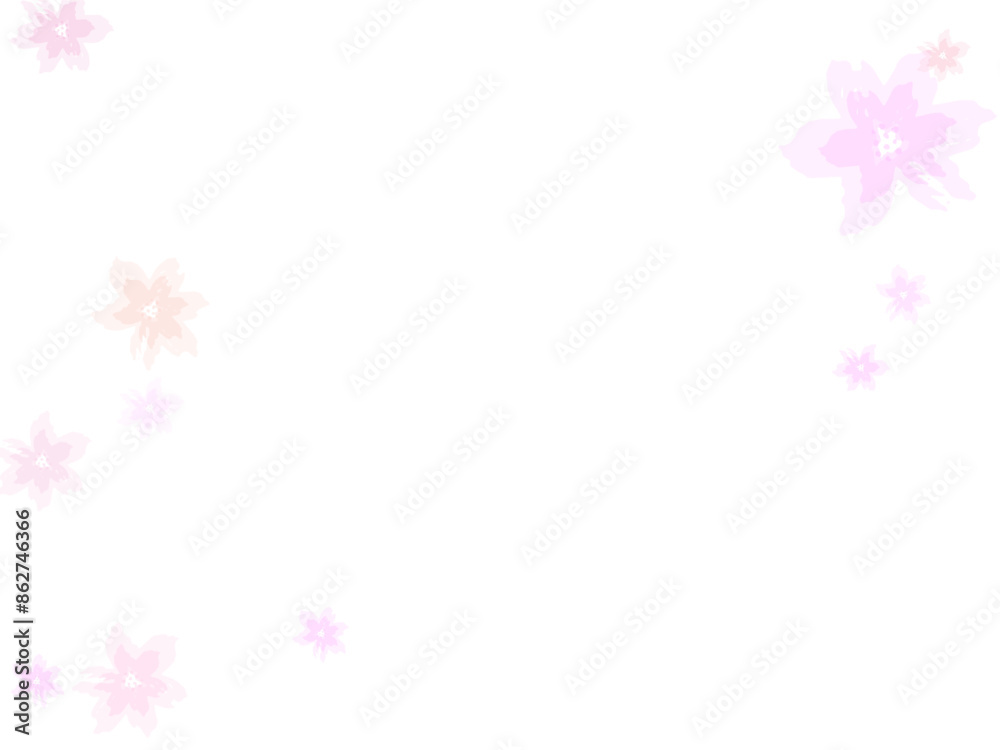 Spring flowers falling vector illustration. Spring flowers falling vector illustration.