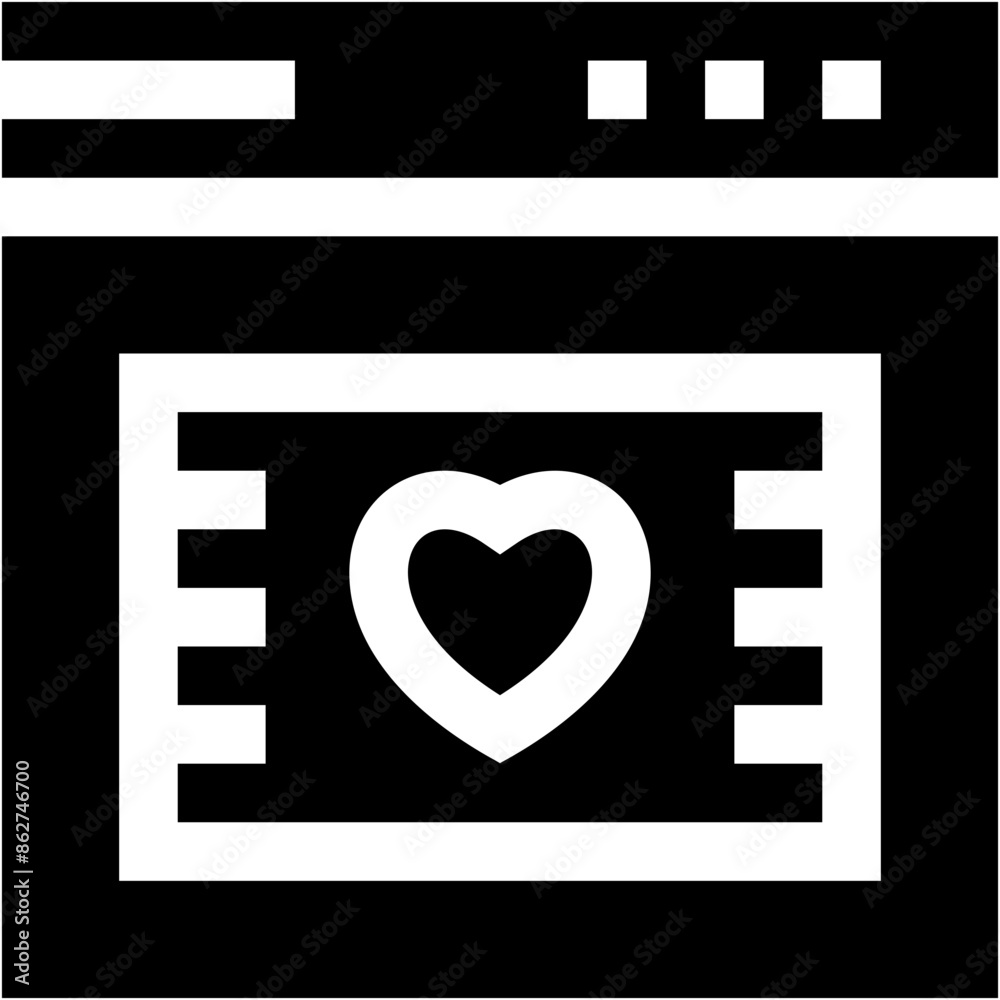 Vector Icon love, web, browser, heart, dating site Vector Icon love, web, browser, heart, dating site