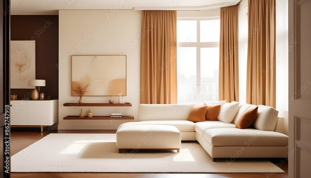 Photo interior modern design room 3d illustration