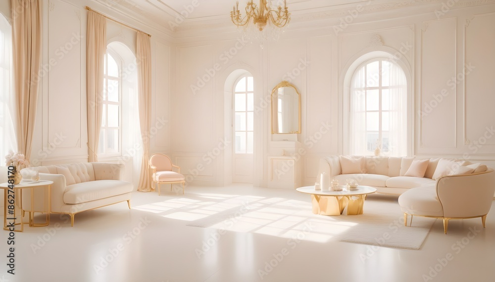 Photo interior modern design room 3d illustration Photo interior modern design room 3d illustration