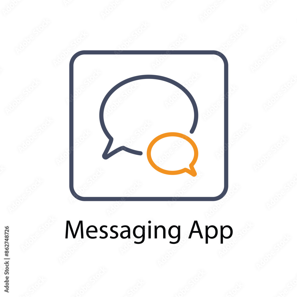 Messaging App vector icon Messaging App vector icon