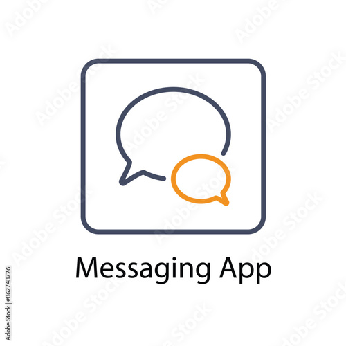 Messaging App vector icon