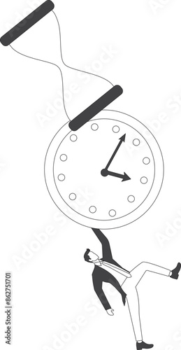 Deadline Businessman, Businessman under the big clock