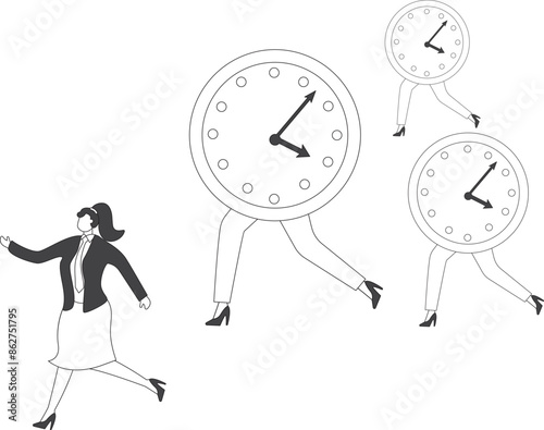 Businesswoman Time pressure, Displeased, Distraught, Drop, Emotional Stress, Excess