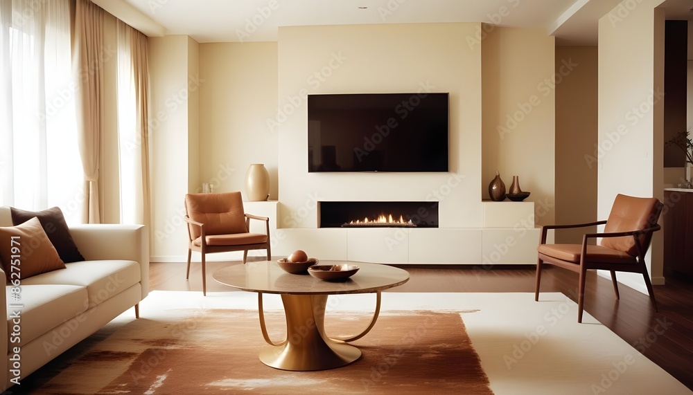Photo interior modern design room 3d illustration Photo interior modern design room 3d illustration