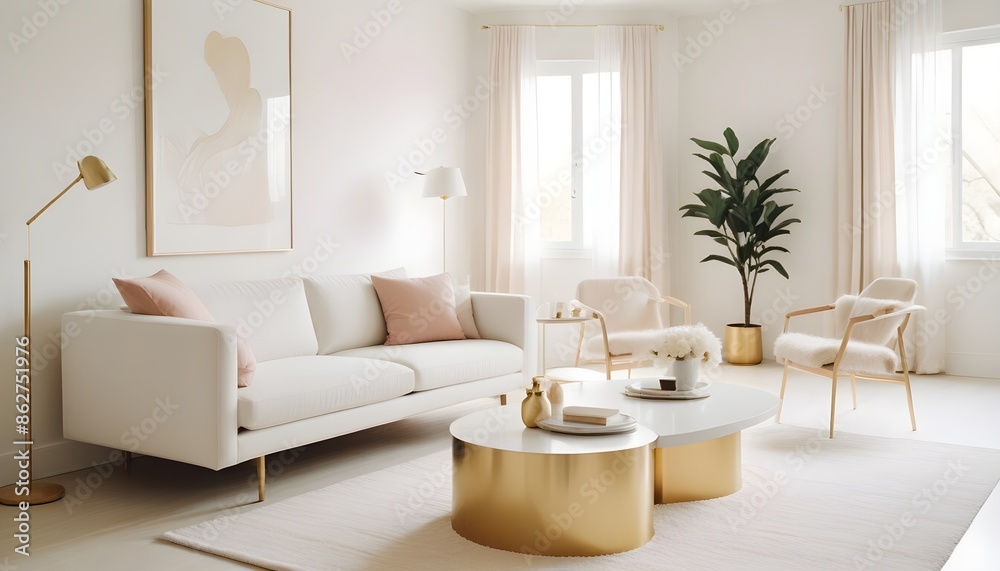 Photo interior modern design room 3d illustration Photo interior modern design room 3d illustration