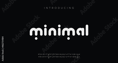 
futuristic Abstract technology  alphabet font. Creative modern bold typography vector Illustration design