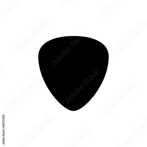 guitar pick on white background.