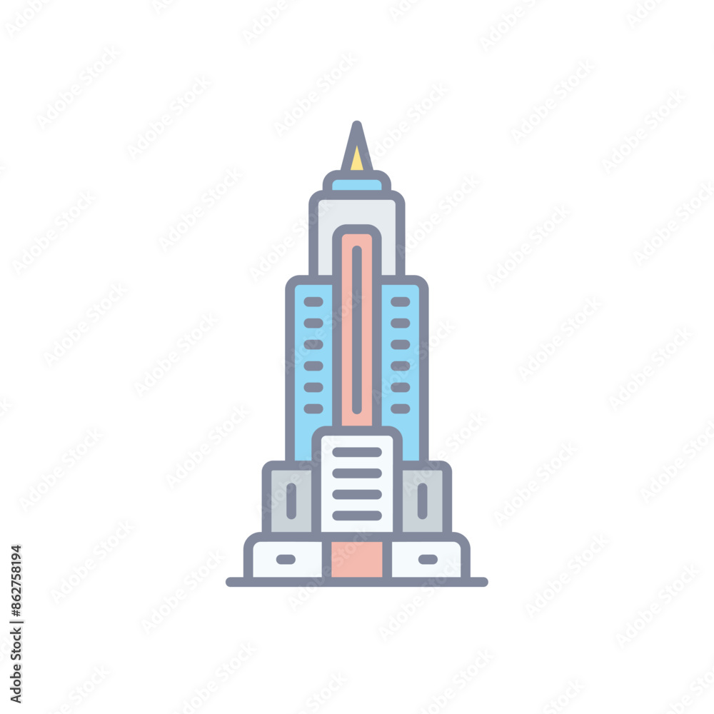 Fototapeta premium Empire State vector icon