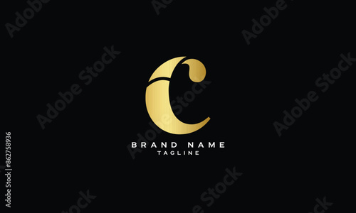 IC, CI, Abstract initial monogram letter alphabet logo design