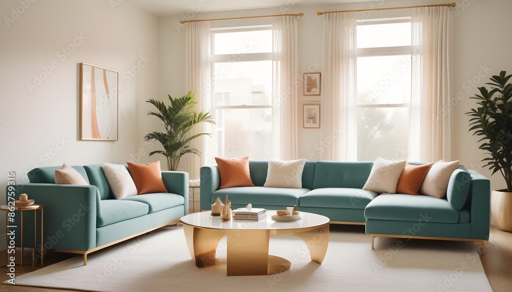 Photo interior modern design room 3d illustration Photo interior modern design room 3d illustration