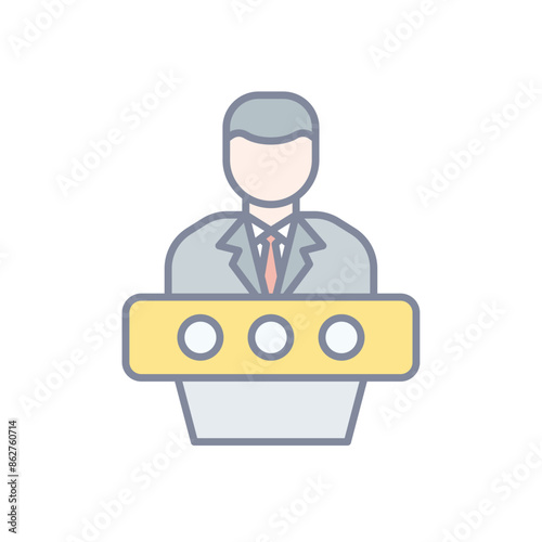 President vector icon