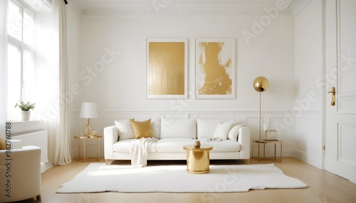 Photo interior modern design room 3d illustration