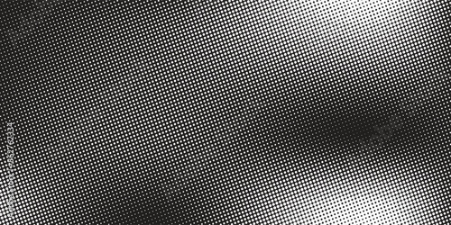 Halftone faded gradient texture. Grunge halftone grit background. White and black sand noise wallpaper. Retro pixilated vector backdrop