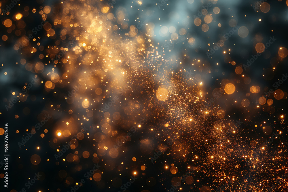 Fototapeta premium Fireworks at New Year and copy space, ai technology