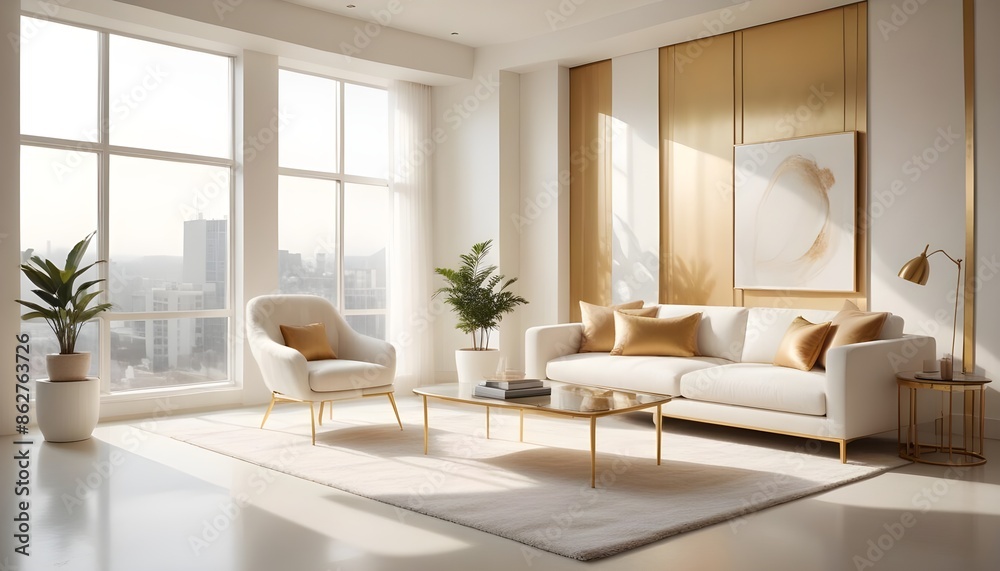 Photo interior modern design room 3d illustration Photo interior modern design room 3d illustration