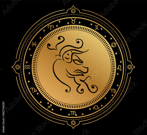 The illustration - zodiac sign in the modern style.