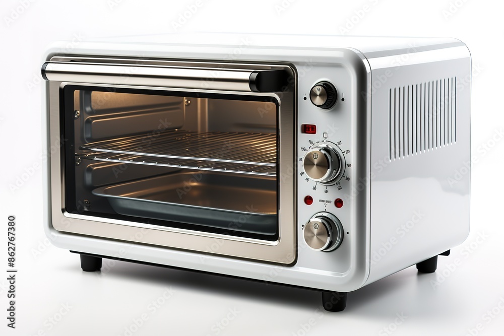 Fototapeta premium Microwave oven isolated on white background