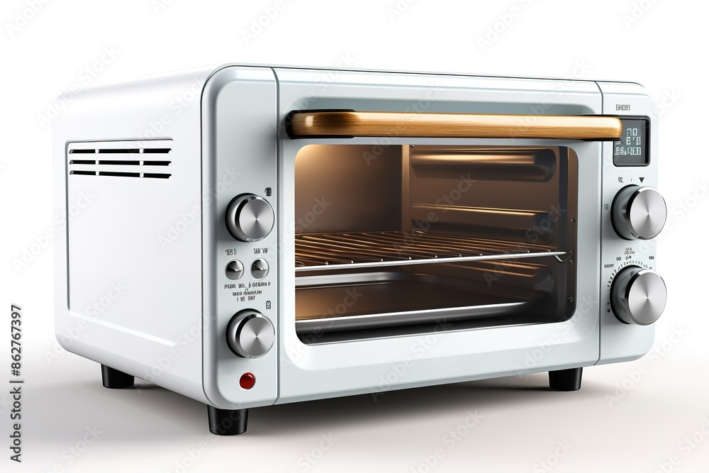 Fototapeta premium Microwave oven isolated on white background