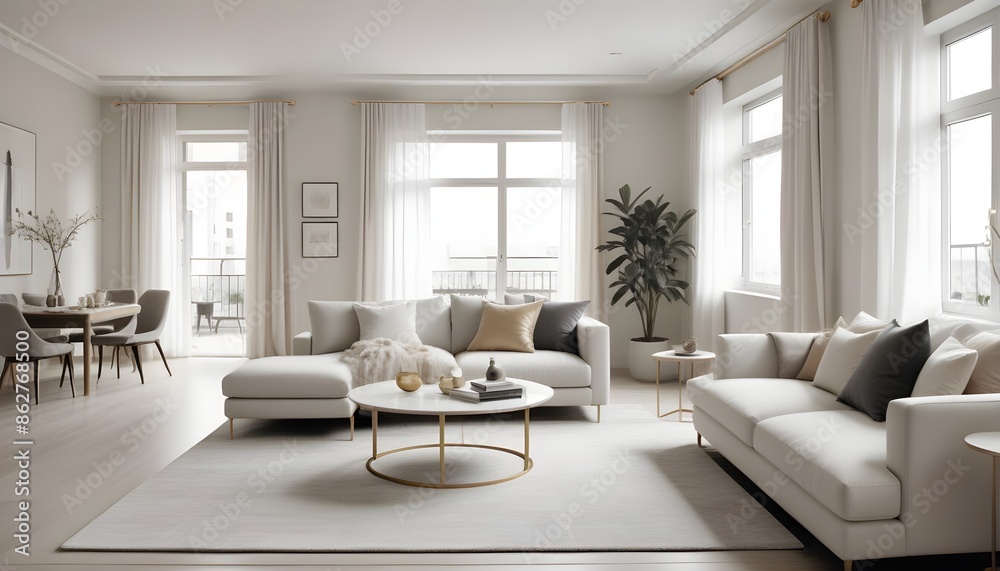 Photo interior modern design room 3d illustration Photo interior modern design room 3d illustration