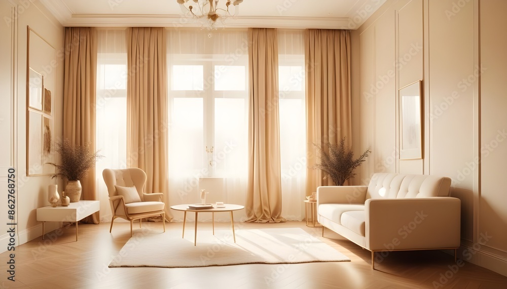 Photo interior modern design room 3d illustration Photo interior modern design room 3d illustration