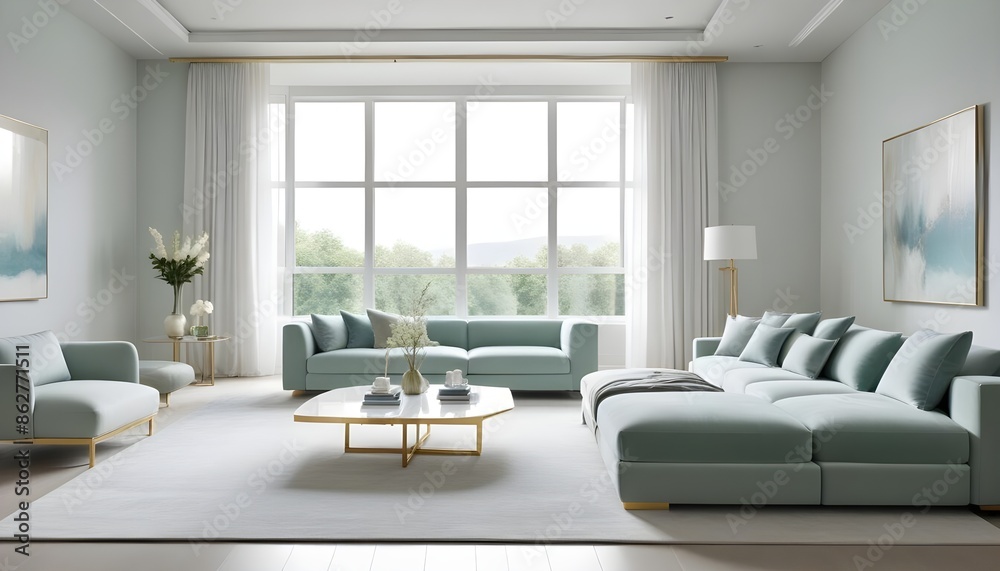 Photo interior modern design room 3d illustration Photo interior modern design room 3d illustration