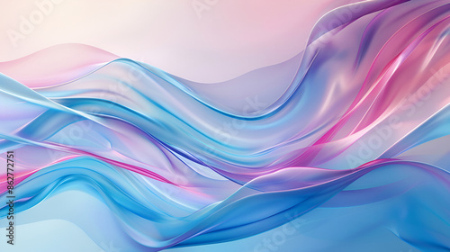 abstract background with smooth lines in pink, blue and purple colors ,Abstract blue and pink swirl wave background