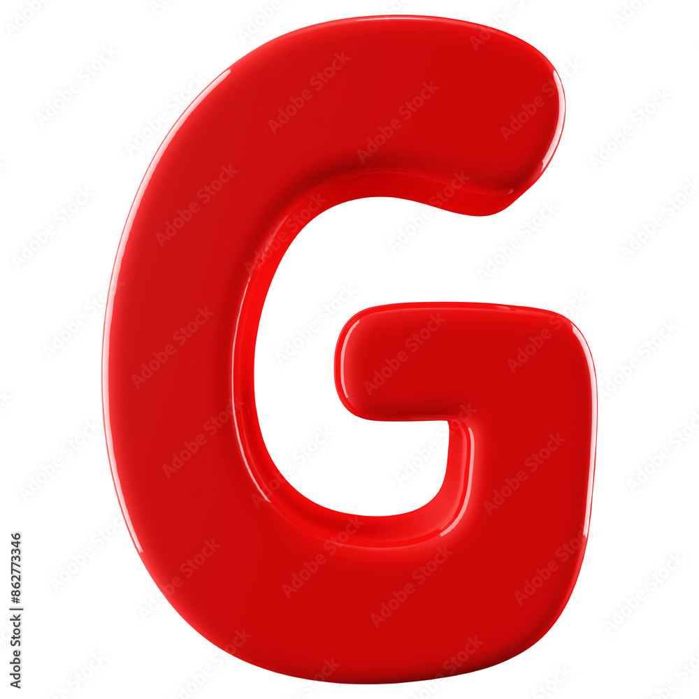 Red 3D Font Letter G uppercase Red 3D Font Letter G uppercase