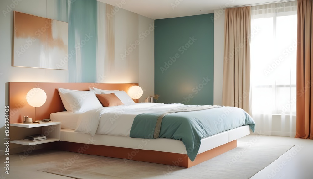 Photo interior modern design room 3d illustration Photo interior modern design room 3d illustration