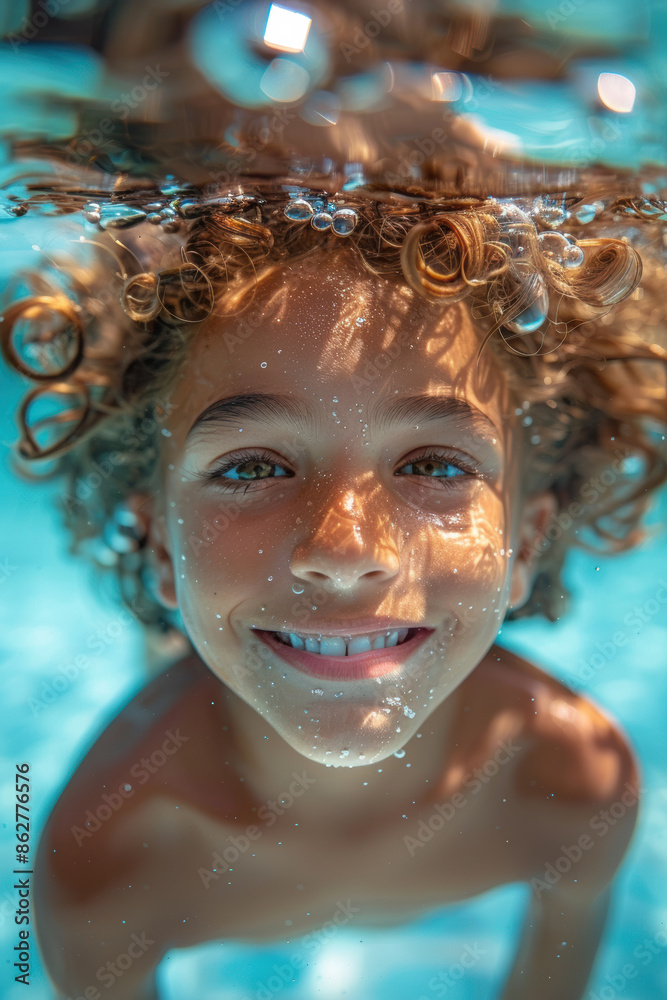 Fototapeta premium Happy Child in the Pool