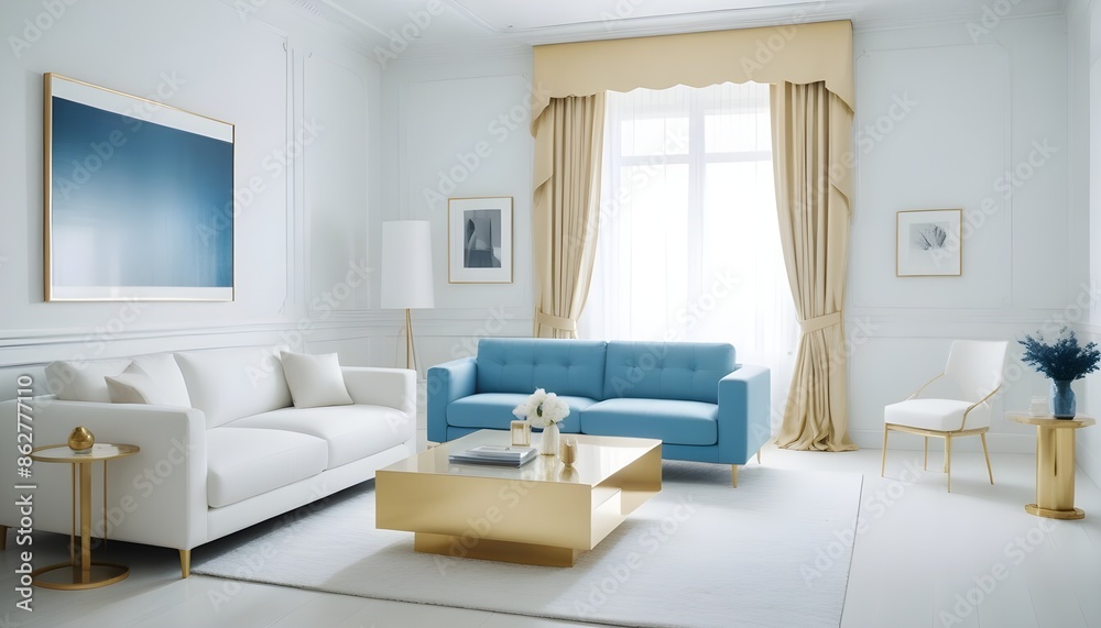 Photo interior modern design room 3d illustration Photo interior modern design room 3d illustration