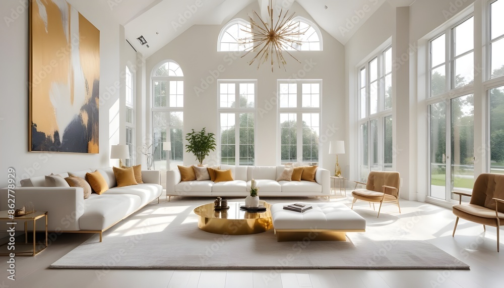 Photo interior modern design room 3d illustration Photo interior modern design room 3d illustration