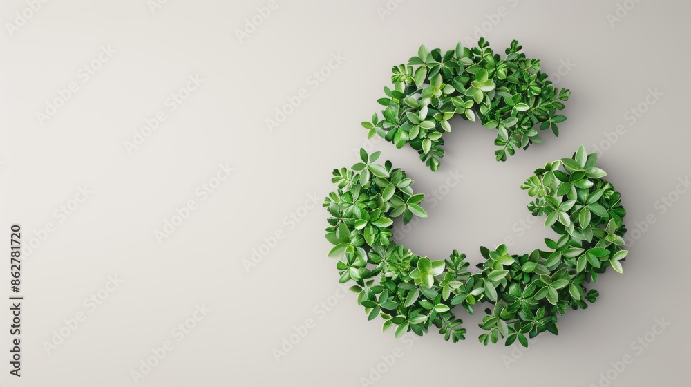 A contemporary green symbol idea displayed on a white background with ample copy space, ideal for clean and professional designs. A contemporary green symbol idea displayed on a white background with ample copy space, ideal for clean and professional designs.