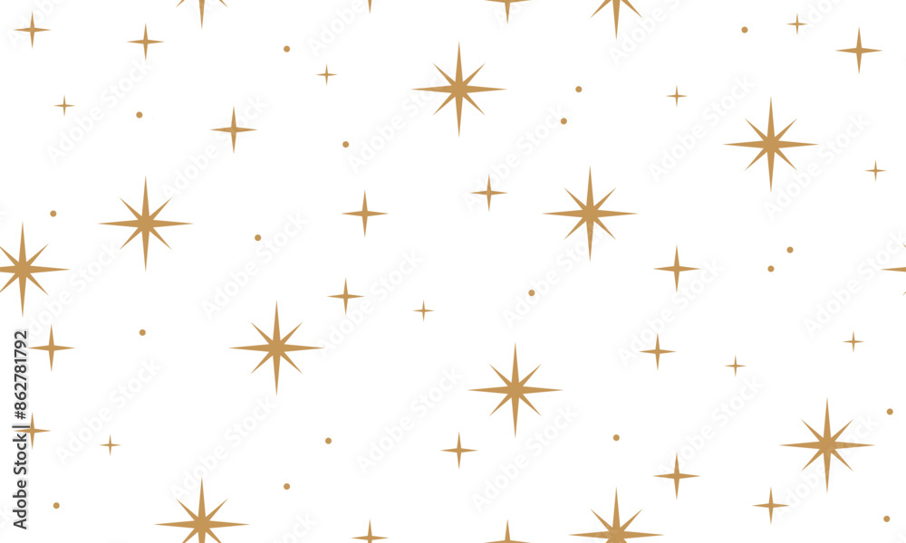 Seamless pattern with golden stars. Christmas, birthday design in golden color on a light background. Trendy modern vector illustration. Cute hand drawn flat design Seamless pattern with golden stars. Christmas, birthday design in golden color on a light background. Trendy modern vector illustration. Cute hand drawn flat design