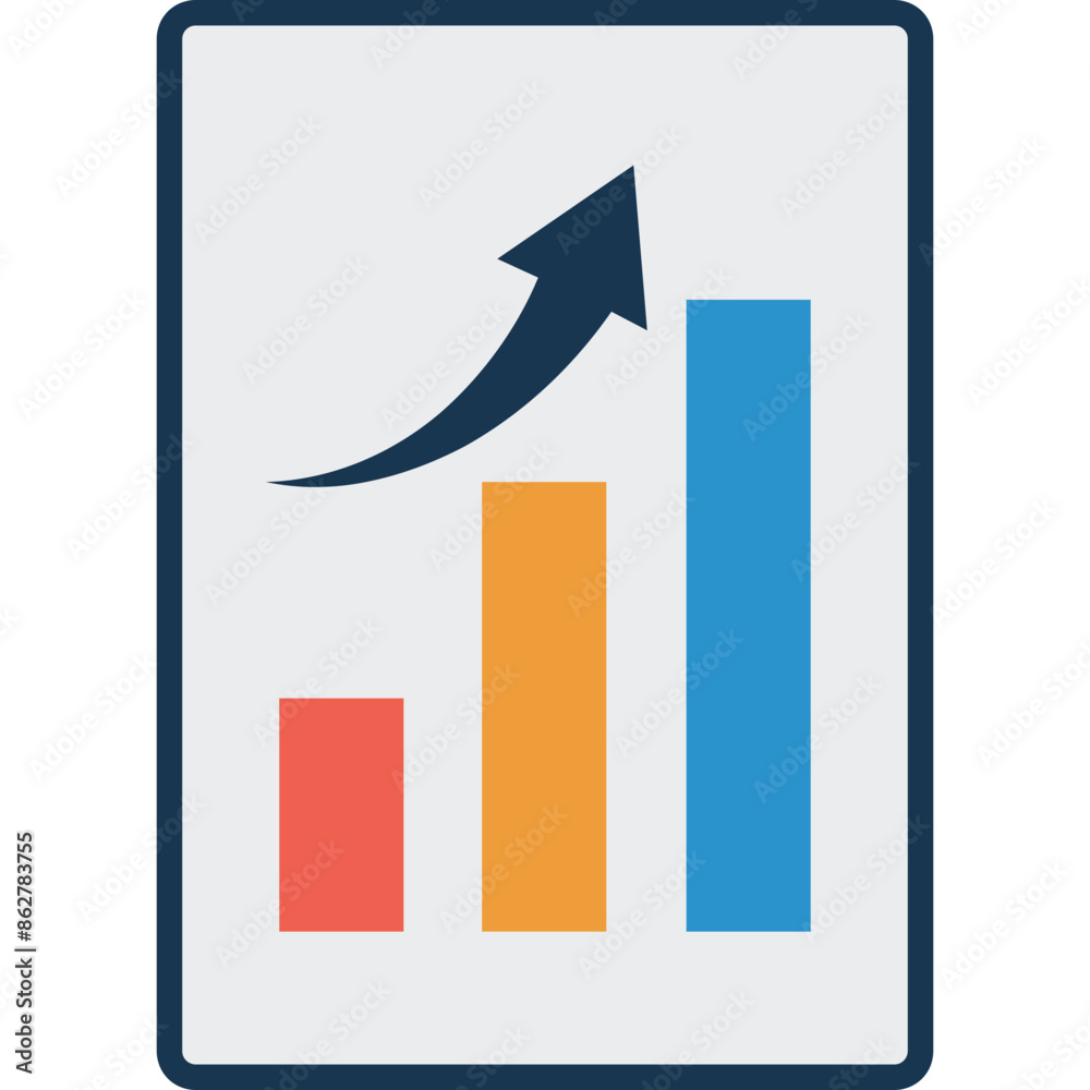 Analytics Icon Colored Outline Icon

