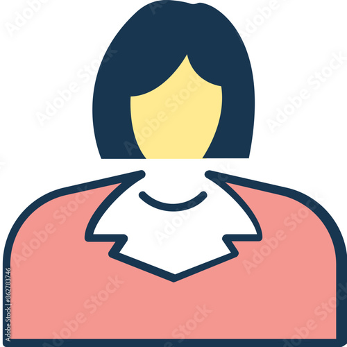 Secretary Icon Colored Outline Icon

