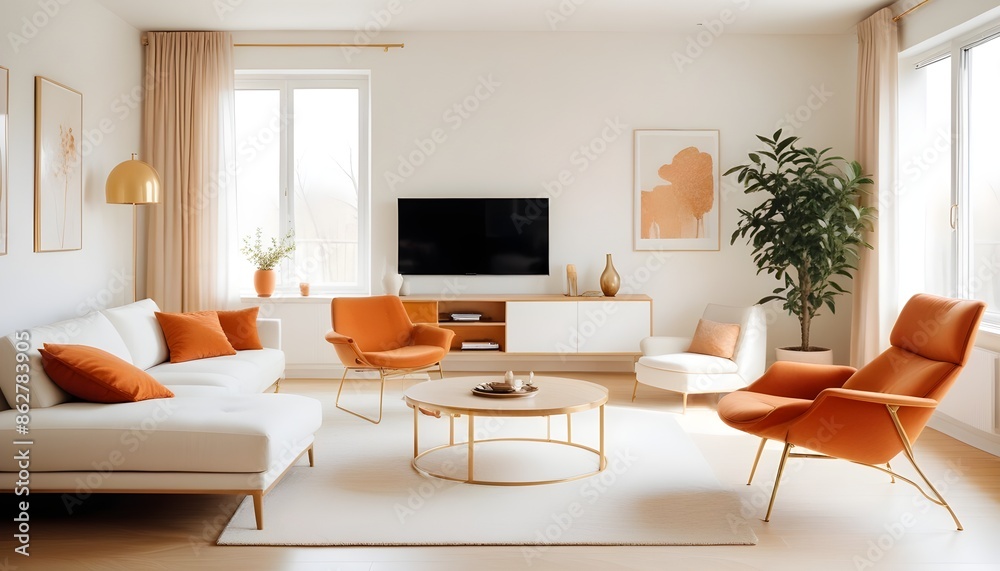 Photo interior modern design room 3d illustration Photo interior modern design room 3d illustration