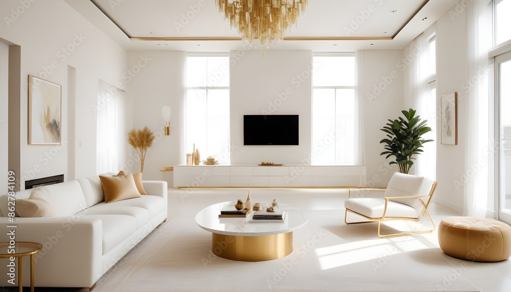 Photo interior modern design room 3d illustration Photo interior modern design room 3d illustration
