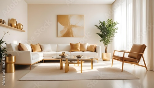 Photo interior modern design room 3d illustration