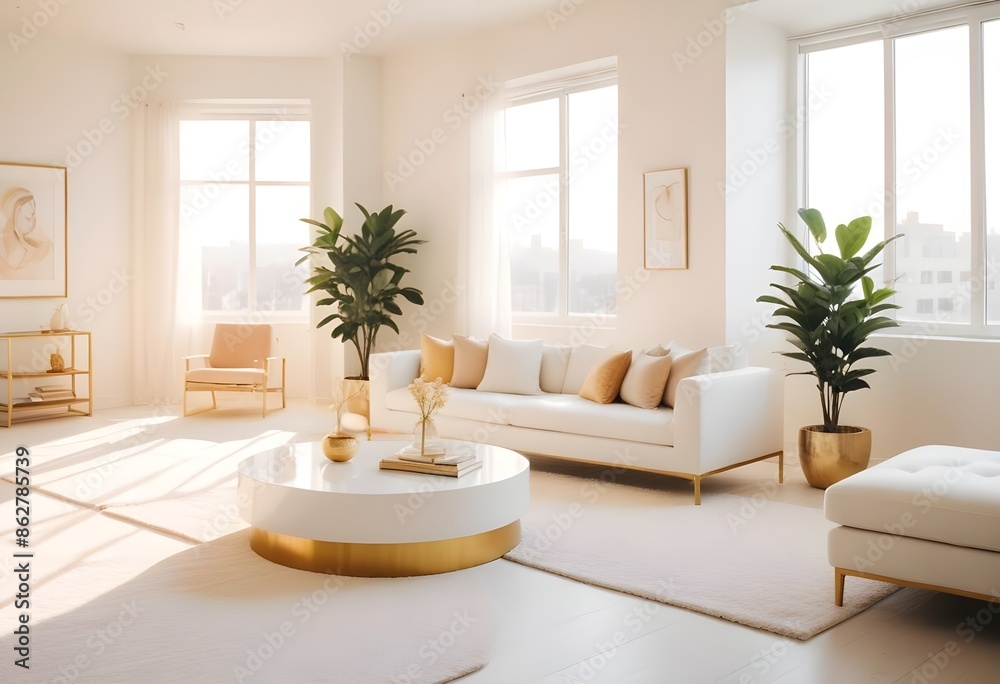 Photo interior modern design room 3d illustration Photo interior modern design room 3d illustration
