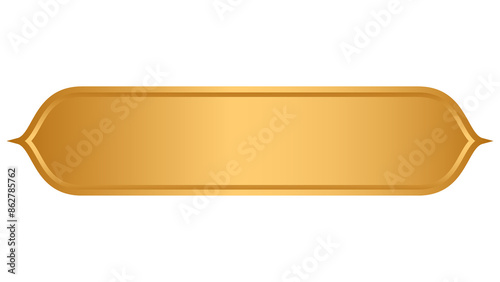 luxury golden arabic islamic text box title frame border set with ornamental illustration