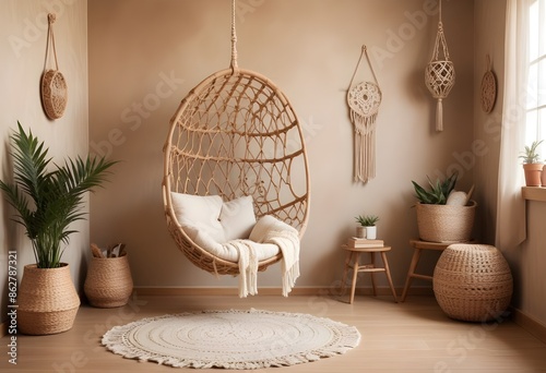 Photo interior modern design room 3d illustration