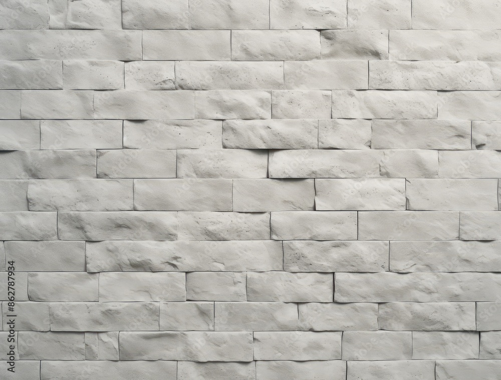 Obraz premium White brick wall texture background for interior or exterior design with copy space.