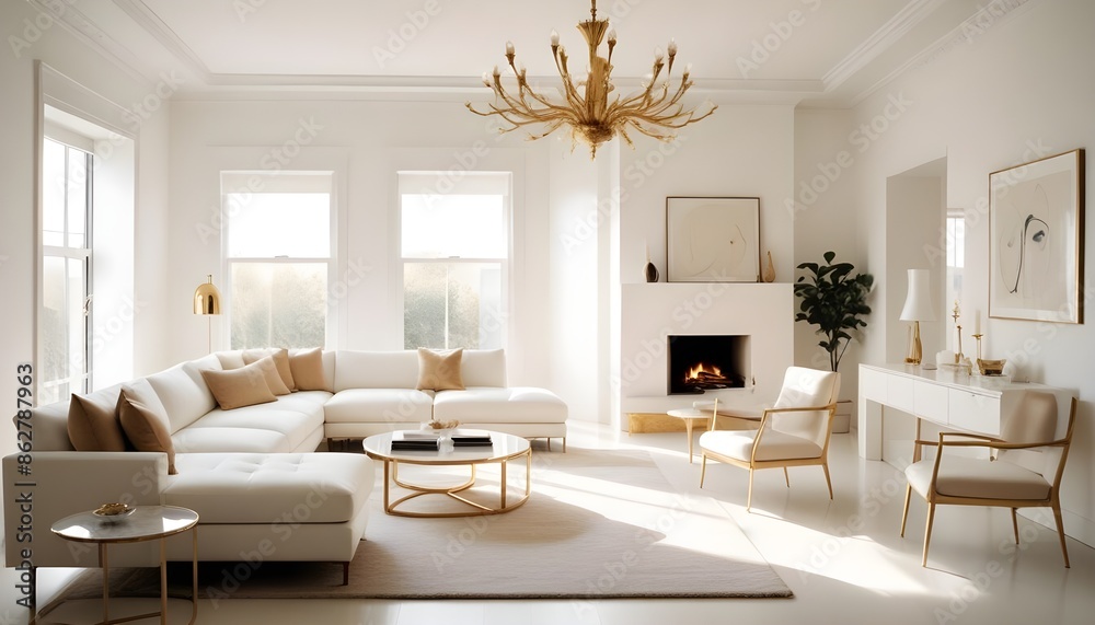 Photo interior modern design room 3d illustration Photo interior modern design room 3d illustration