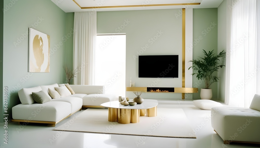 Photo interior modern design room 3d illustration Photo interior modern design room 3d illustration